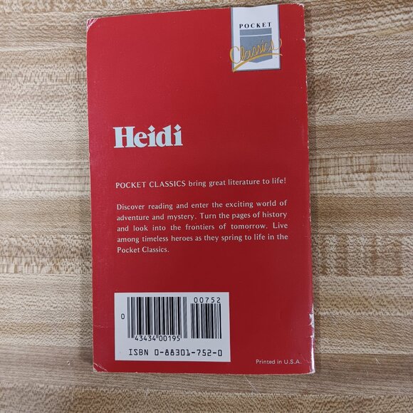 Heidi Johanna Spyri  1984 B&W Pocket Classics Comic Paperback VTG Swiss Fiction - Picture 2 of 6